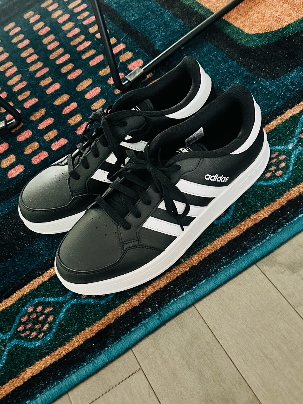 adidas Men’s Black and White Low-Top Sneakers